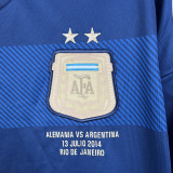 2014 Argentina Away Long Sleeve Retro Soccer Jersey (长袖)