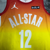 2023 ALL STAR MORANT #12 Yellow Top Quality Hot Pressing NBA Jersey (全明星)