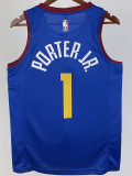 20-21 Nuggets PORTER JR. #1 Blue Top Quality Hot Pressing NBA Jersey (Trapeze Edition) 飞人版