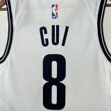 22-23 NETS CUI #8 White Top Quality Hot Pressing NBA Jersey