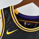 LAKERS O'NEAL #34 Black Top Quality Hot Pressing NBA Jersey(蛇纹)