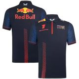 2023 F1 Red Bull #1 Royal Blue Polo Red Racing Suit(有领1号)