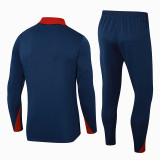 24-25 England Royal blue Half Pull Tracksuit (半拉链)