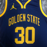 22-23 WARRIORS CURRY #30 Royal blue Top Quality Hot Pressing NBA Jersey (Trapeze Edition)