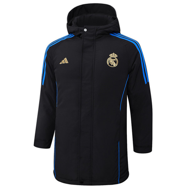 24-25 RMA Black Hooded Windbreaker Fabric Cotton Coat #G212
