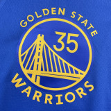 22-23 WARRIORS DURANT #35 Blue Top Quality Hot Pressing NBA Jersey (V领)