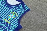 24-25 Brazil Fancy blue Tank top and shorts suit