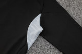 2025 AD Black Half Pull Tracksuit (半拉链)