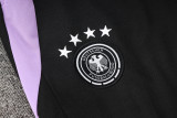 24-25 Germany White Hoodie Half Pull Tracksuit #F595半拉连帽