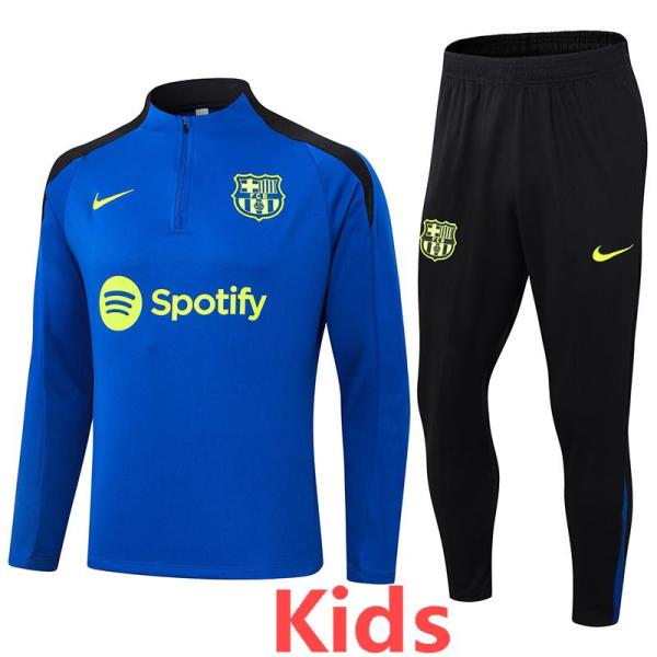 24-25 BAR Fancy blue Kids Half Pull Tracksuit (童装)(半拉链)