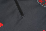 24-25 Man Utd Dark gray Kids Half Pull Tracksuit (童装)(半拉链)