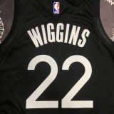2020 Warriors WIGGINS #22 Black Grey Top Quality Hot Pressing NBA Jersey