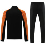 2024 JOM Black Half Pull Tracksuit #809(半拉链)