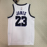 22-23 LAKERS JAMES #23 White City Edition Top Quality Hot Pressing NBA Jersey