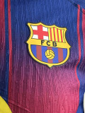 25-26 BAR Red Blue Special Edition Long Sleeve Player Version Soccer Jersey (长袖球员)