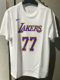 24-25 Lakers DONCIC #77 White High Quality Casual T-Shirt