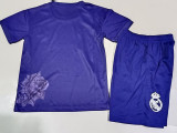 23-24 RMA Y-3 Purple Kids Soccer Jersey (胶标)