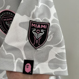 23-24 Inter Miami Grey White Joint Edition Fans Soccer Jersey (左袖带图案) 猿