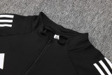 2025 AD Black Half Pull Tracksuit (半拉链)