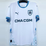 24-25 Marseille Home Fans Soccer Jersey (Print all Sponsor)
