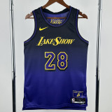 24-25 LAKERS HACHIMURA #28 Royal blue City Edition Top Quality Hot Pressing NBA Jersey