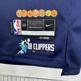 23-24 CLIPPERS GEORGE #23 Dark blue City Edition Top Quality Hot Pressing NBA Jersey
