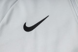 24-25 PSG Light gray Hoodie Half Pull Tracksuit #F585半拉连帽