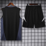 24-25 Man Utd Black Tank top and shorts suit