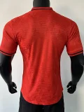 24-25 Bayern Red Special Edition Player Version Soccer Jersey *三叶草翻领