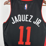23-24 HEAT JAQUEZ JR. #11 Black City Edition Top Quality Hot Pressing NBA Jersey (V领）