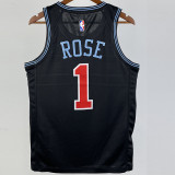 2019 BULLS ROSE #1 Black City Edition Top Quality Hot Pressing NBA Retro Jersey