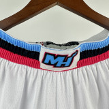 23-24 HEAT White South Coast Top Quality NBA Pants