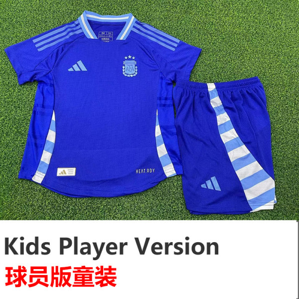 24-25 Argentina Away Kids Player Version Soccer Jersey (球员童装)
