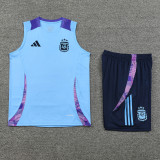 24-25 Argentina Light blue Tank top and shorts suit