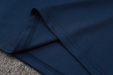 2024 JOM Royal blue Half Pull Tracksuit #2492(半拉链)