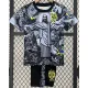 24-25 Brazil Black Grey Special Edition Kids Soccer Jersey *耶稣灰黑
