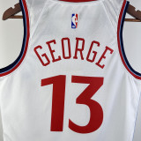 24-25 Clippers GEORGE #13 White City Edition Home Top Quality Hot Pressing NBA Jersey