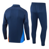 24-25 Marseille Royal blue Half Pull Tracksuit (半拉链)