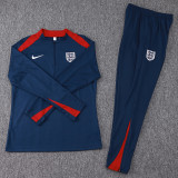 24-25 England Royal blue Half Pull Tracksuit (半拉链)