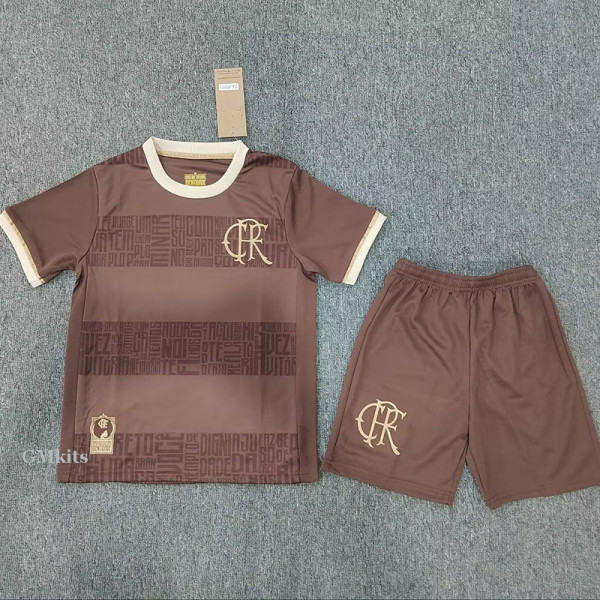 24-25 Flamengo Brown Commemorative Edition Kids Soccer Jersey