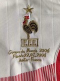 2006 France Away White Retro Soccer Jersey(带胸前小字)