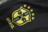 24-25 Brazil Yellow black Kids Half Pull Special Edition (童装)(半拉链)
