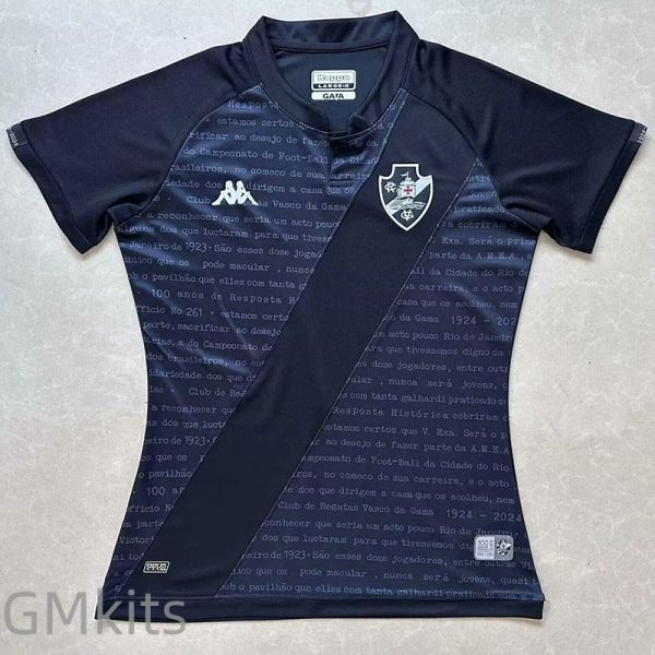24-25 Vasco Black Goalkeeper Women Soccer Jersey (女)