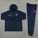 24-25 PSG Royal blue Hoodie Jacket Tracksuit #01