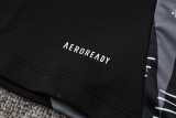 24-25 Algeria Black Kids Half Pull Tracksuit (童装)(半拉链)