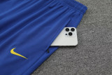 24-25 Brazil Fancy blue Half Pull Tracksuit (半拉链)