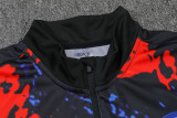 2024 Napoli Red Black Half Pull Tracksuit (半拉链)