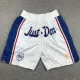 76ERS Justdon White City Edition Top Quality NBA Pocket Pants * 76人队