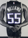22-23 Kings WILLIAMS #55 Black Top Quality Hot Pressing NBA Jersey (Trapeze Edition)飞人版