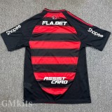 25-26 Flamengo Home Fans Soccer Jersey (Print All Sponsor )